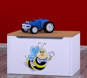 Box na hračky Happy - usměvavá včelka Barva: zelená