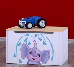Box na hračky Happy - stříkající sloník Barva: wenge