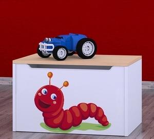 Box na hračky Happy - veselá housenka Barva: buk