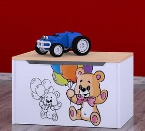 Box na hračky Happy - šťastný medvídek Barva: růžová