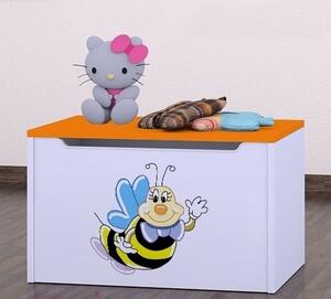Box na hračky Happy - usměvavá včelka Barva: zelená