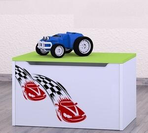 Box na hračky Happy - závod F1 Barva: zelená