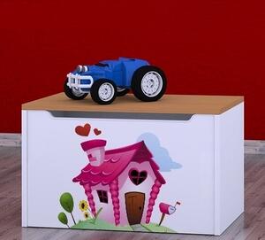 Box na hračky Happy - začarovaný domeček Barva: buk