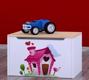 Box na hračky Happy - začarovaný domeček Barva: buk