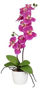 Umělá květina Orchidej růžová v květináči, 60cm