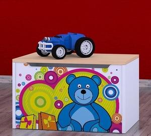 Box na hračky Happy - veselý medvídek Barva: kalvados