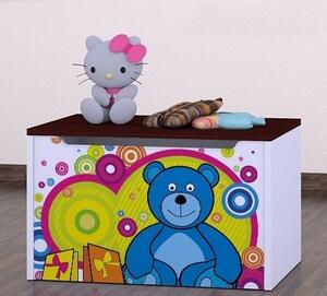 Box na hračky Happy - veselý medvídek Barva: kalvados