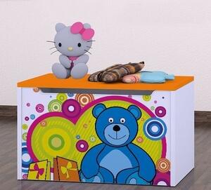 Box na hračky Happy - veselý medvídek Barva: kalvados