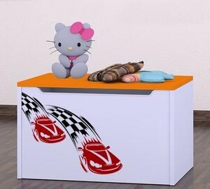 Box na hračky Happy - závod F1 Barva: oranžová