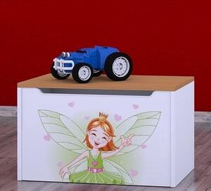 Box na hračky Happy - zelená čarodějka Barva: buk