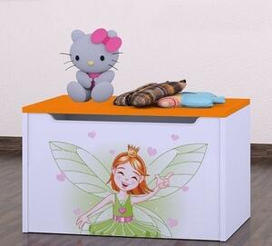 Box na hračky Happy - zelená čarodějka Barva: kalvados