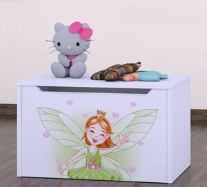 Box na hračky Happy - zelená čarodějka Barva: kalvados