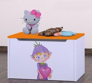 Box na hračky Happy - zamilovaný skřítek Barva: oranžová