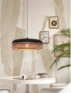 Závěsné svítidlo s bambusovým stínidlem v černo-přírodní barvě ø 60 cm Ubud – Good&Mojo