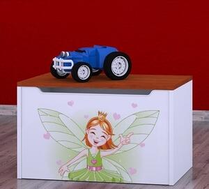 Box na hračky Happy - zelená čarodějka Barva: kalvados