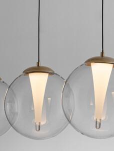 LED stmívatelný zlatý designový lustr Gi