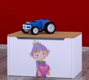 Box na hračky Happy - zamilovaný skřítek Barva: buk
