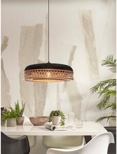 Závěsné svítidlo s bambusovým stínidlem v černo-přírodní barvě ø 60 cm Ubud – Good&Mojo