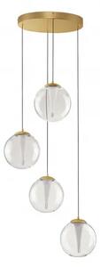 LED stmívatelný zlatý moderní lustr Gi