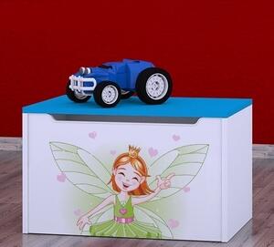 Box na hračky Happy - zelená čarodějka Barva: kalvados