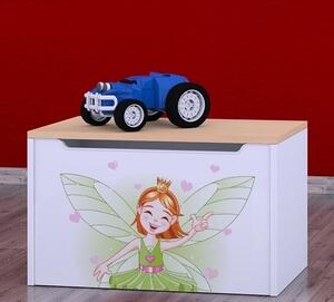 Box na hračky Happy - zelená čarodějka Barva: kalvados