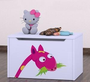 Box na hračky Happy - žirafa Barva: bílá