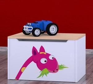 Box na hračky Happy - žirafa Barva: světlá hruška