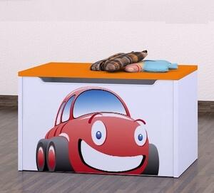 Box na hračky Happy - auto Barva: kalvados
