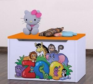Box na hračky Happy - zoo Barva: oranžová