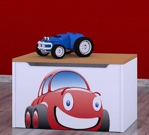 Box na hračky Happy - auto Barva: kalvados