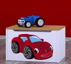 Box na hračky Happy - pohádkové auto Barva: buk
