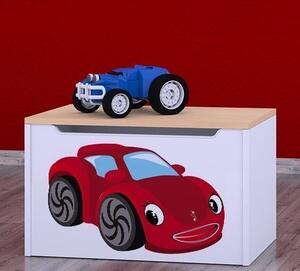 Box na hračky Happy - pohádkové auto Barva: wenge