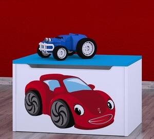 Box na hračky Happy - pohádkové auto Barva: wenge