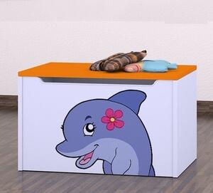 Box na hračky Happy - delfín Barva: kalvados