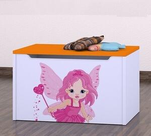 Box na hračky Happy - čarodějka Barva: oranžová