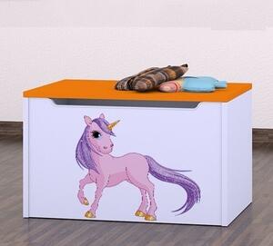 Box na hračky Happy - jednorožec Barva: kalvados