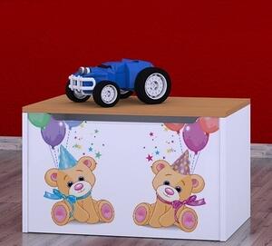 Box na hračky Happy - medvídci s balónky Barva: buk