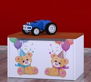 Box na hračky Happy - medvídci s balónky Barva: kalvados