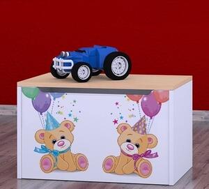 Box na hračky Happy - medvídci s balónky Barva: světlá hruška