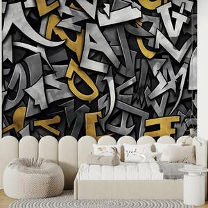 Fototapety Graffiti velká písmena ve žluté barvě, Fototapety teen room, w01186 : uwalls.cz