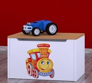 Box na hračky Happy - lokomotiva Barva: buk