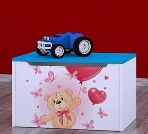 Box na hračky Happy - medvídek s balónky Barva: buk
