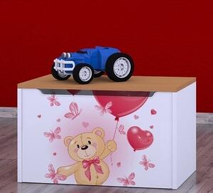 Box na hračky Happy - medvídek s balónky Barva: buk