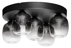 LED stmívatelné černo-kouřové moderní stropní svítidlo Kita