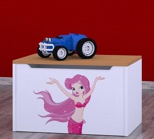 Box na hračky Happy - mořská víla Barva: buk