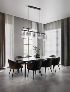 LED černo-šedý moderní lustr Aelia 145