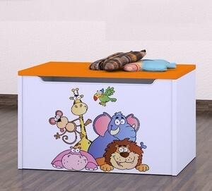 Box na hračky Happy - safari Barva: oranžová