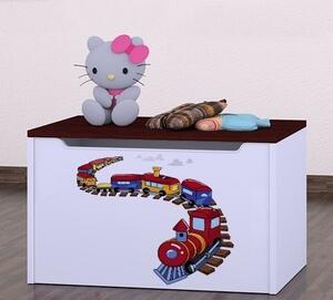 Box na hračky Happy - vláček Barva: buk