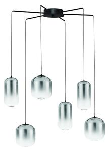 LED černo-šedý designový lustr Aelia 145