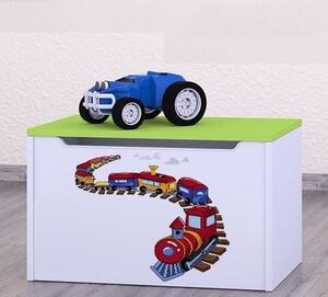 Box na hračky Happy - vláček Barva: buk